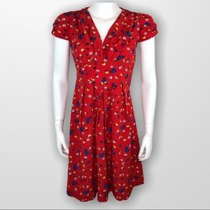 Hi There by Karen Walker Red Floral Dress 2